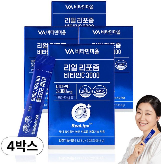 비타민마을 리얼 리포좀 비타민C 3000, 4개, 30회분