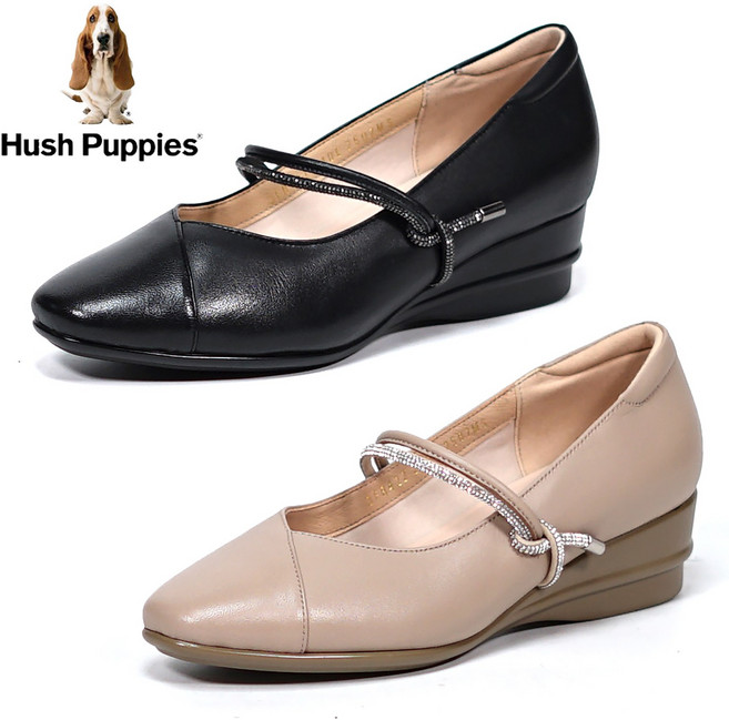 허시파피 여성 천연양가죽 크리스탈 메리제인 플랫 4cm 스트랩 단화 FR422BG/25FW