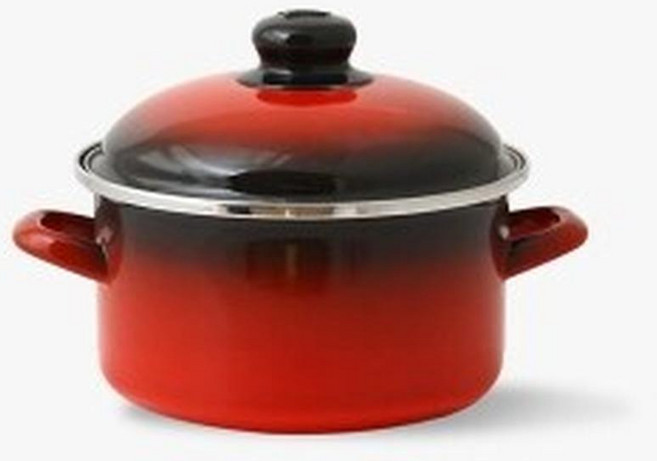 ELO 쿡포트 빨강법랑 낮은형 양수냄비, 18cm, 레드, 2개