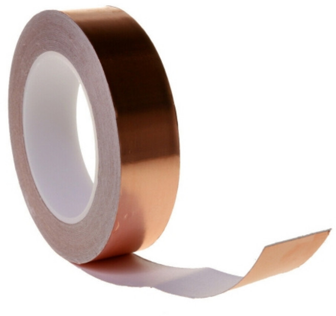 2.5cm 동박테이프 EMI 단면 전도성 구리호일 25mmX20M, 1개