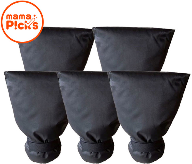 겨울 옥외 수도 동파방지 수도꼭지 덮개 보온 커버, 5개