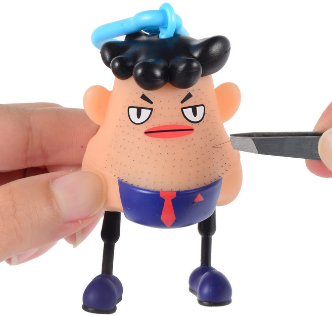 Fidget Toys 털뽑는인형 수염뽑기인형 털뽑기장난감 스트레스해소 가방키링 강박증완화, CoolCool, 1개