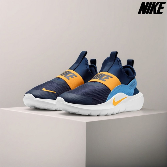 백화점 나이키 매장 정품 발편한 키즈 운동화 플렉스 러너 4 미드나이트 네이비