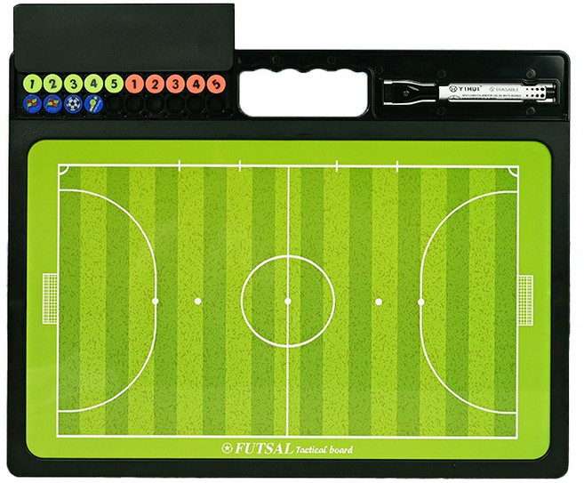 휴대용 축구 자석 전술판 풋살 11인제 작전판 자석알 세트 축구 용품, 1세트