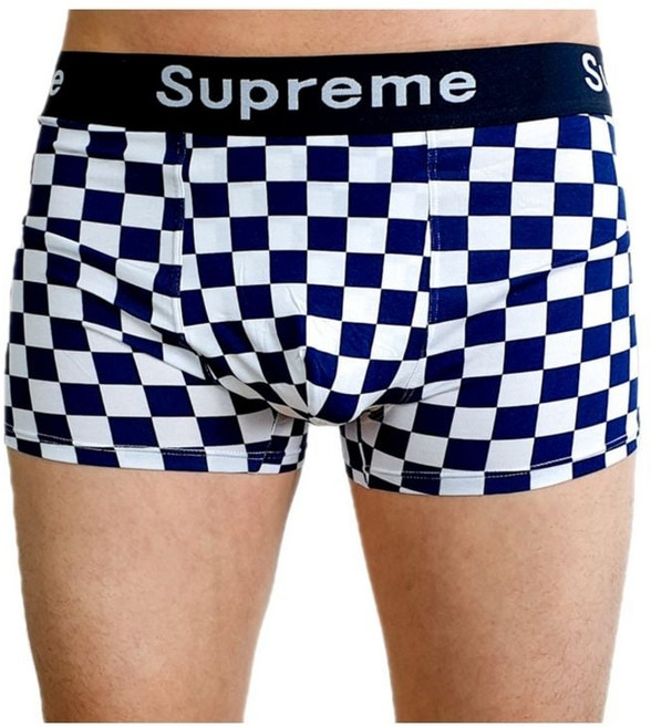 패션의류 면+스판덱스 SUPR 남성 드로즈 팬티 네이비체크