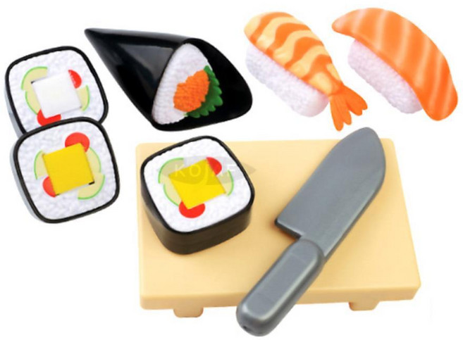 아동요리완구 초밥만들기 요리사 역할놀이 놀이방 아동요리장난감 보육기관, 1개, 혼합색상