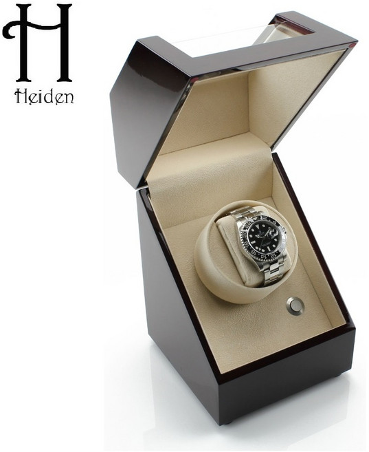 [Heiden] 하이덴 프리미어 배터리겸용 싱글 와치와인더 HD009-Cherry Wood 명품 시계보관함 1구 체리우드