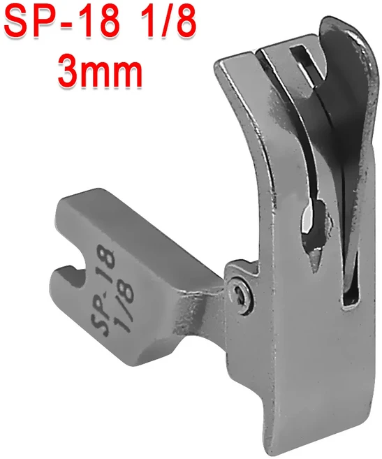 SP-18 왼쪽/오른쪽 가장자리 가이드 산업용 1 바늘 플랫 카 재봉틀 액세서리 용 노루발 1/2 1/4 3/16 1/8 1