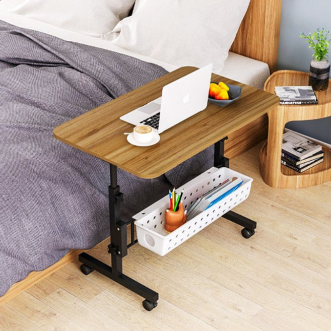 사이드 거실 협탁 보조 테이블 이동식 모션 높이조절 책상, 쿠키