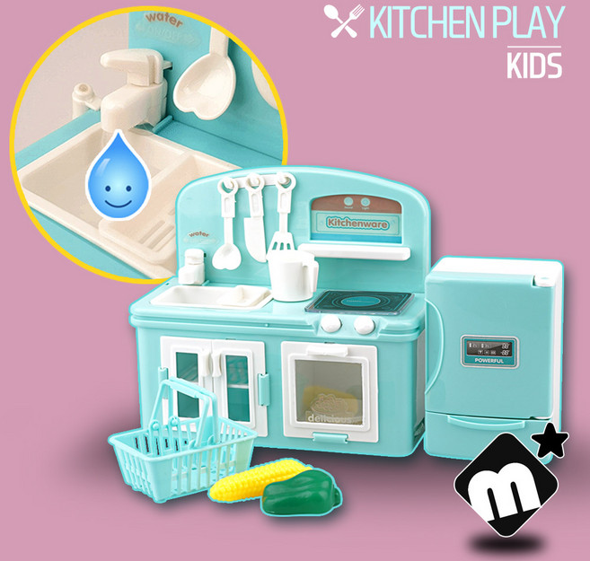 물나오는 드림키친 냉장고 싱크대세트/ 주방놀이 소품 소꿉놀이 장난감, 단품, 1개