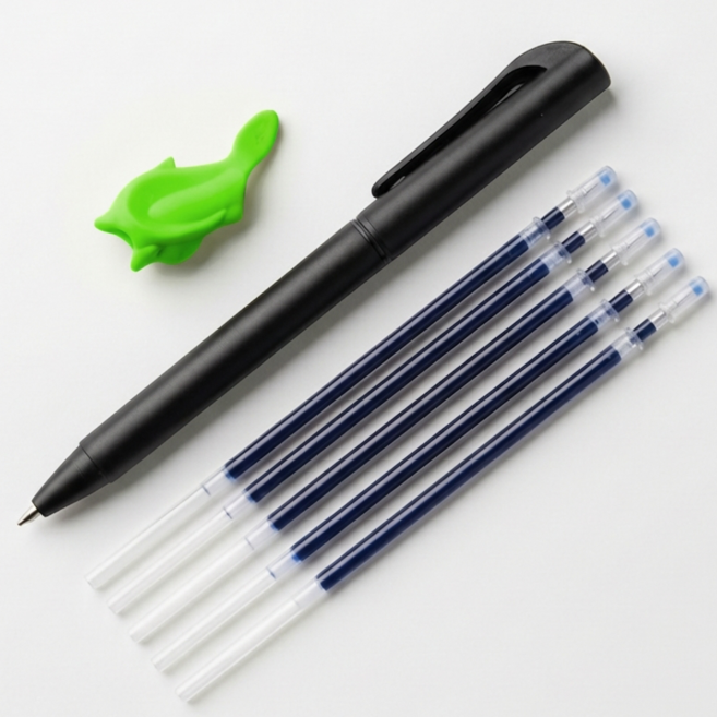 기화펜 사라지는 볼펜 다회독 공부용 수험생 필기펜, 1개, 연두