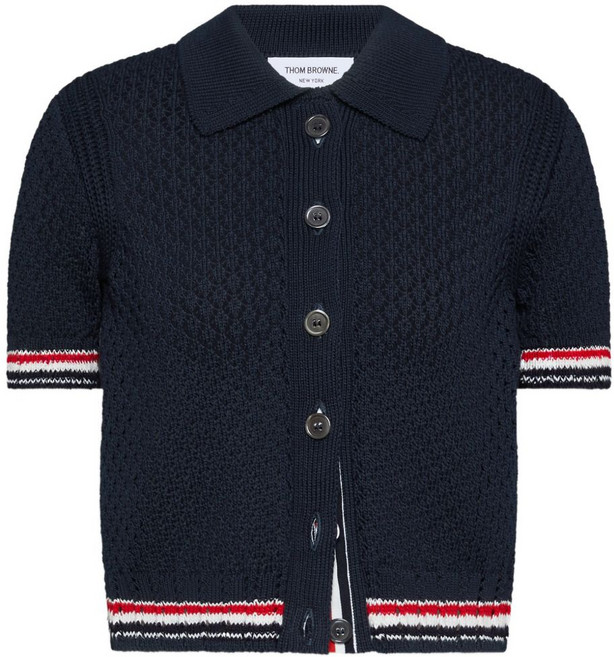 톰 브라운 오픈워크 가디건