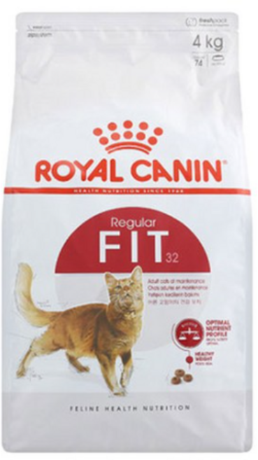 로얄캐닌 피트(FIT) 4KG 고양이 사료, 곡물, 2개