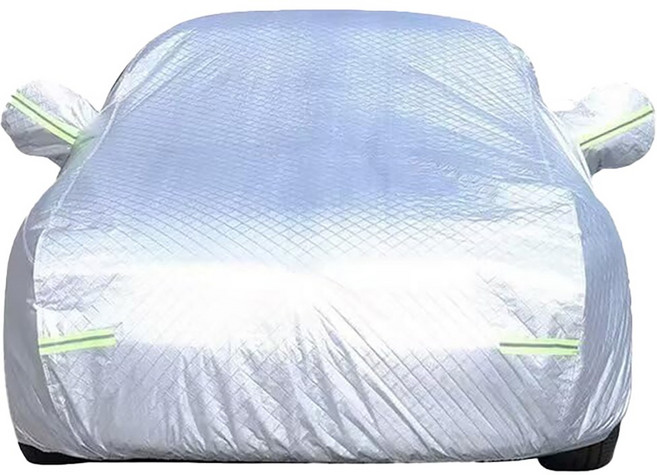 AOMIKS 자동차 바디 커버 사계절 방수 및 자외선 차단 체크무늬자동차커버, 1개