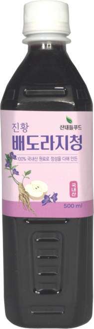 산내들푸드 국산 100% 도라지청 배도라지청, 1개, 500ml