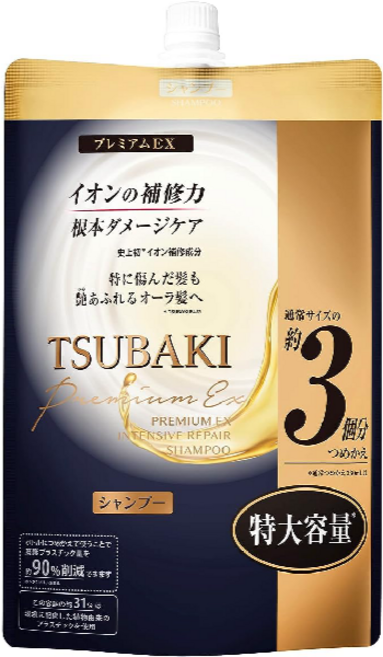 TSUBAKI 츠바키 프리미엄 EX 인텐시브 리페어 샴푸 리필 1000mL, 1L, 1개