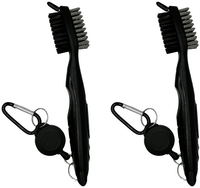 얼리포츠 골프채 클럽 세척 브러쉬 클리너 2p, 블랙