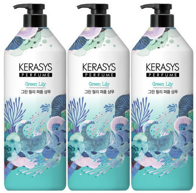 케라시스 그린 릴리 퍼퓸 샴푸 1L x3개, 3개