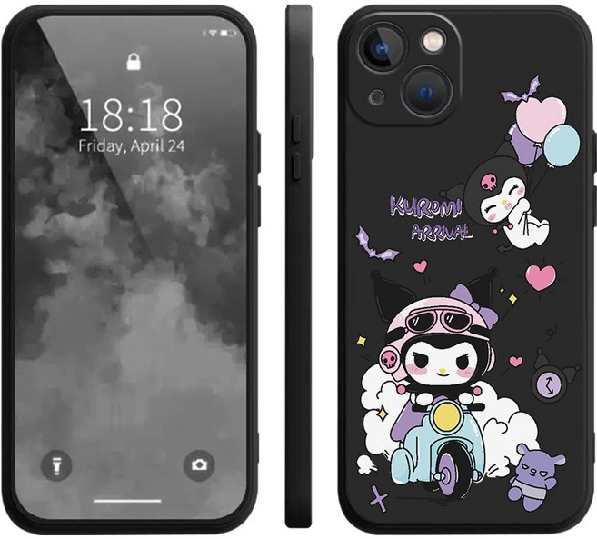 큐티 쿠로미 소프트 실리콘 아이폰 갤럭시 핸드폰 케이스 지문 방지