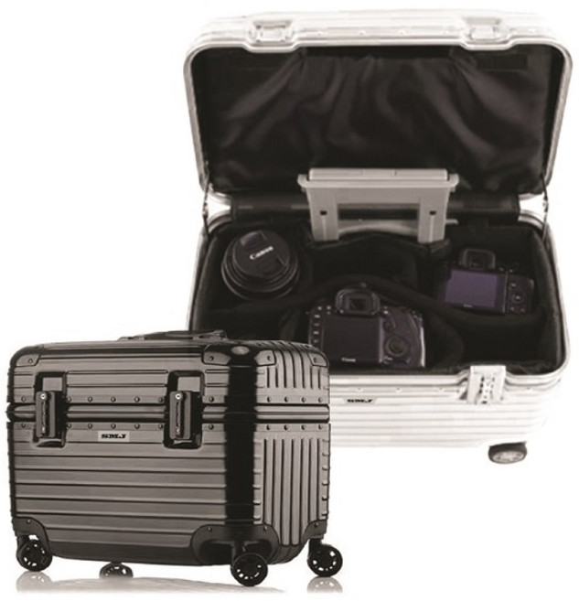 (SMJ) 방송용 카메라가방 기내용캐리어 파티션포함 초경량, 실버, 1개