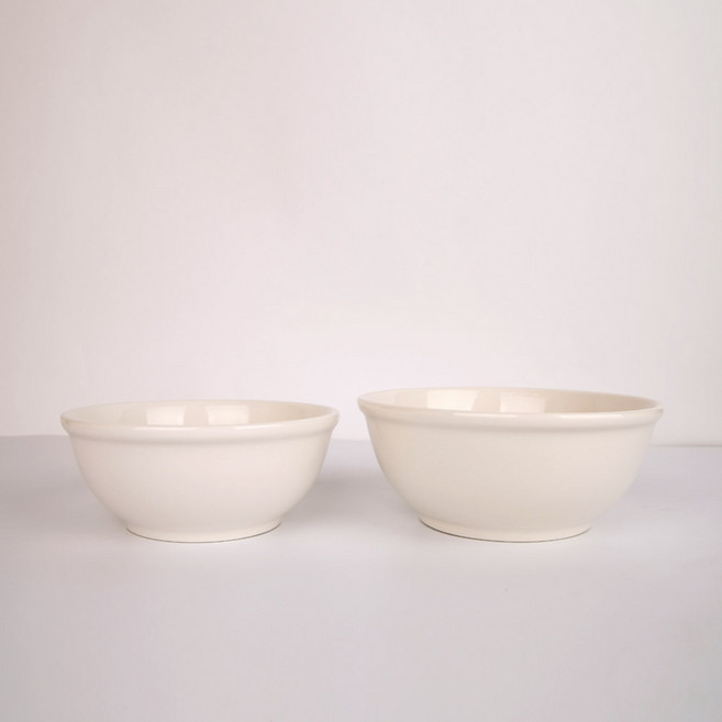 라쿠스 뉴욕 면기 화이트 2size 우동그릇 라면대접 도자기 찬기 샐러드볼, 소, 1개