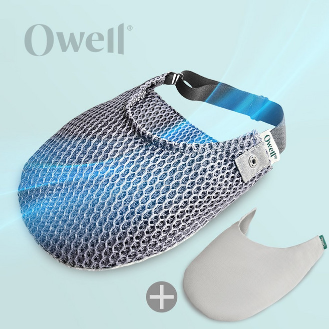 오웰 깁스양말 반 기브스 여름용 덧신, 쿨 그레이+스카이블루 커버, M (220~260mm), 1개