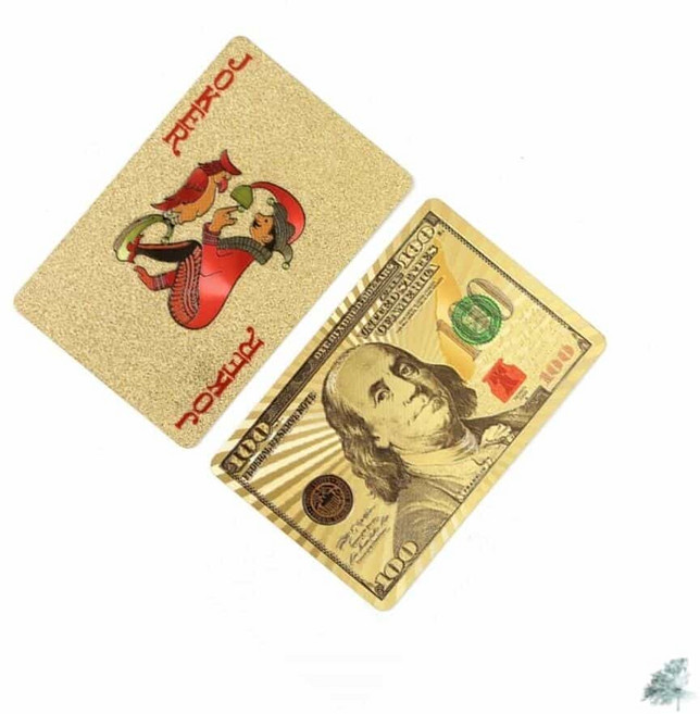 더캔피 100달러 포커 카드 골드 파티케임