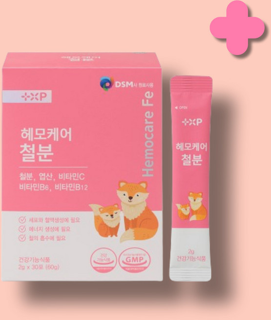 여성 식물성 리포퍼 철분 헤모철분 영양제 엽산 비타민C 함유된 맛있는 분말, 10개, 3정