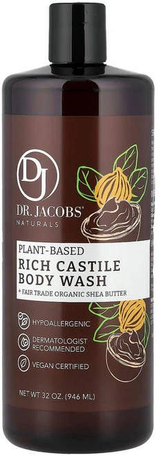 아이허브 식물성 리치 카스티야 바디 워시 시어버터 946ml(32oz), DJN00555, 1개, 946ml - 쿠팡