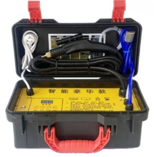 업소용 스팀청소기 고압 스팀세차기 분사기 세척기, 3300W 버튼식 9kg 압력 스팀기