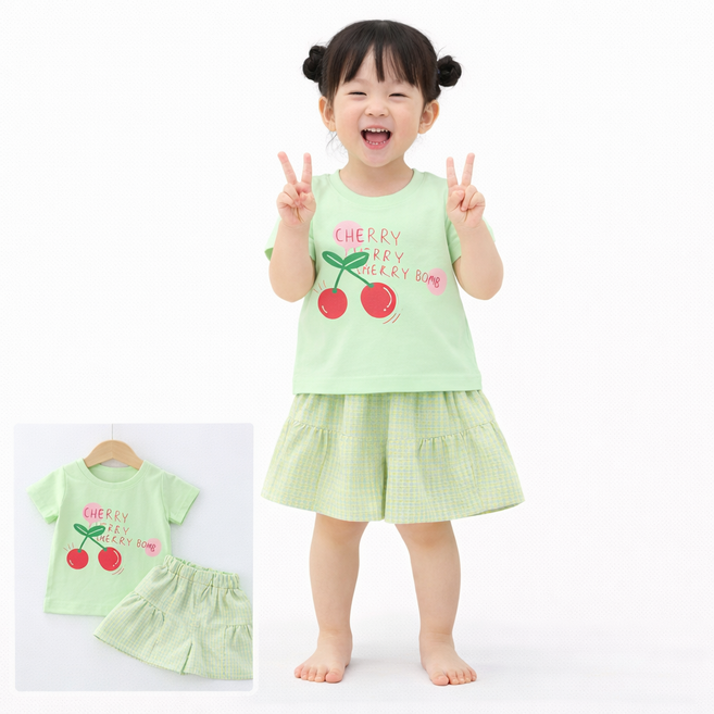 아동 상하복 나시 세트 여름 데일리룩 통기성 냉감 소재 외출복 실내복