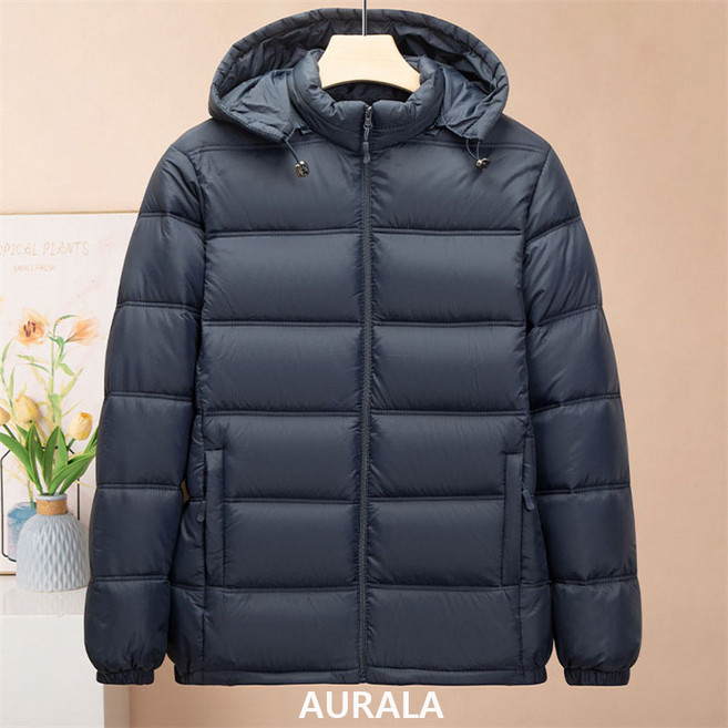 AURALA 남성 겨울 빅사이즈 후드 패딩 자켓 두꺼운 방한 패딩 작업복 점퍼