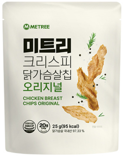 미트리 닭가슴살 크리스피칩 오리지널, 25g, 20개