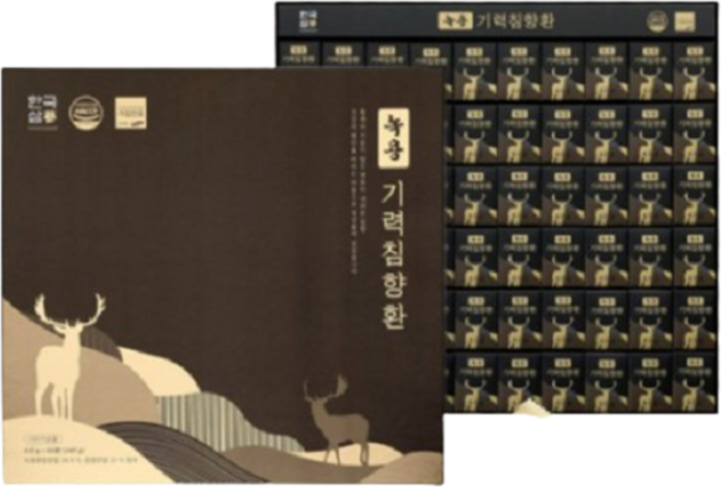 [한국삼] 녹용 기력침향환 4g * 60환, 60개