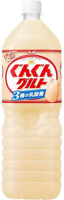 Asahi 군군 구르트 3종 유산균 페트, 1.5L, 8개