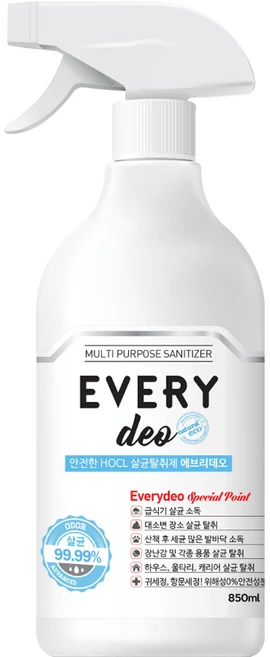 에브리데오 반려동물 순한 무향 탈취제, 850ml, 1개 - 쿠팡