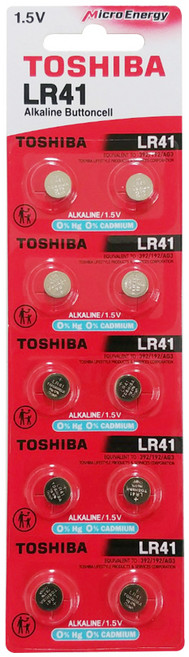 도시바 수은전지 LR41 2입 1.5V 25mAh, 1개, 10개입