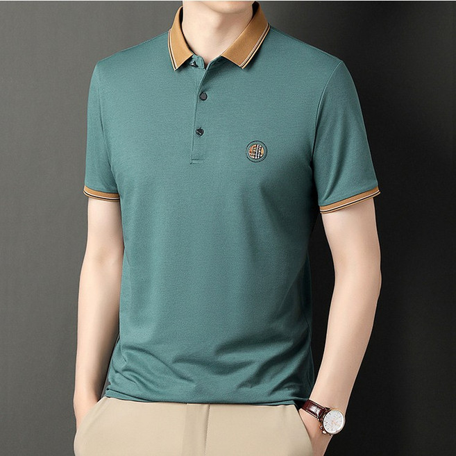 HANYA LOGIS 남성 반팔 카라 골프 티셔츠