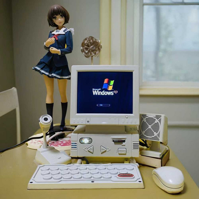 옛날 미니 레트로 컴퓨터 장식용 콘솔 빈티지 본체 구형 복고 데스크탑 PC, 1개