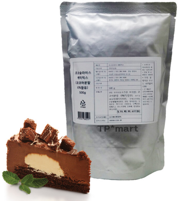 수입산 선인 초코 슬라이스 케익 믹스 분말 파우더, 500g, 1개