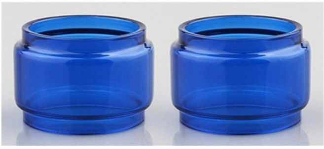 GEEKVAPE ZEUS X 메쉬/Zeus 듀얼 RTA 4ml/ZEUS 4 5ml/Zeus Sub Ohm 탱크 3 5ml 용 2pcs YUHETEC 컬러 버블 유리 튜브, ZEUS X mesh, 2pcs blue