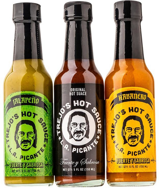 Trejo's 할라피뇨 핫소스 그린 올리브 라임 및 꿀이 함유된 풍미 & 맛 톡 쏘는 균형 GMO 프리 채식주의자 타코 부리토 과카몰리 등에 적합 순한 열 단일, Variety Pack, 5 Fl Oz (Pack of 3), 150ml