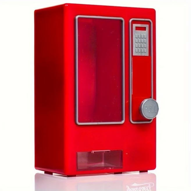 레트로 미니 캔디 자판기 구슬사탕젤리빈간식 보관 디스펜서, 사탕 기계, 1개