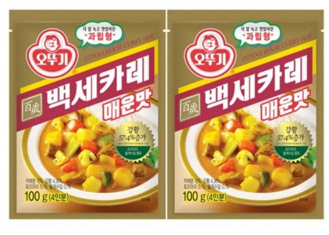 오뚜기 백세카레 매운맛 과립형, 100g, 16개