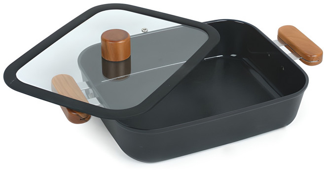 드림셰프 오슬로 인덕션 냄비 직사각전골, 27cm, 혼합색상, 1개