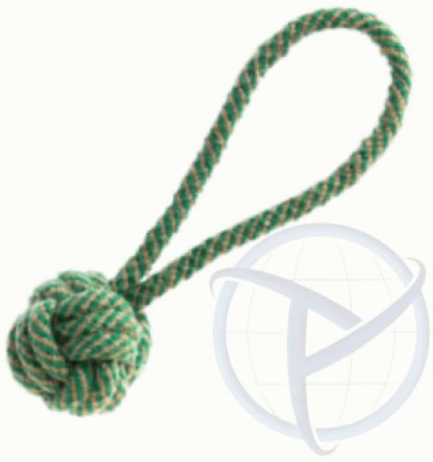 터그놀이 로프볼 천연소재 애견장난감, 1개