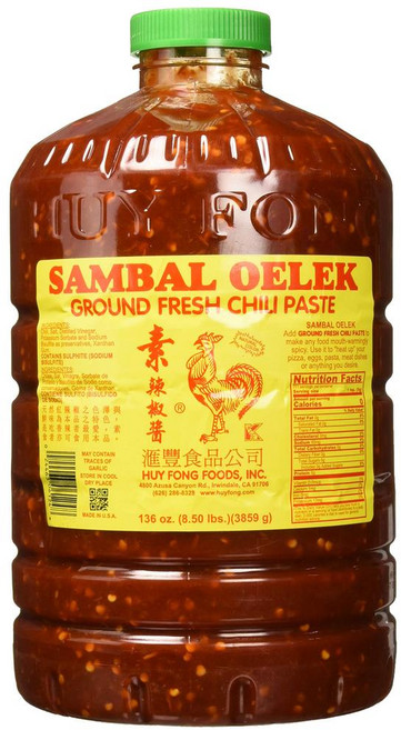 후이퐁 삼발 올렉 프레쉬 칠리 페이스트 Huy Fong Sambal Oelek Ground Fresh Chili Paste, 1개, 3.86kg