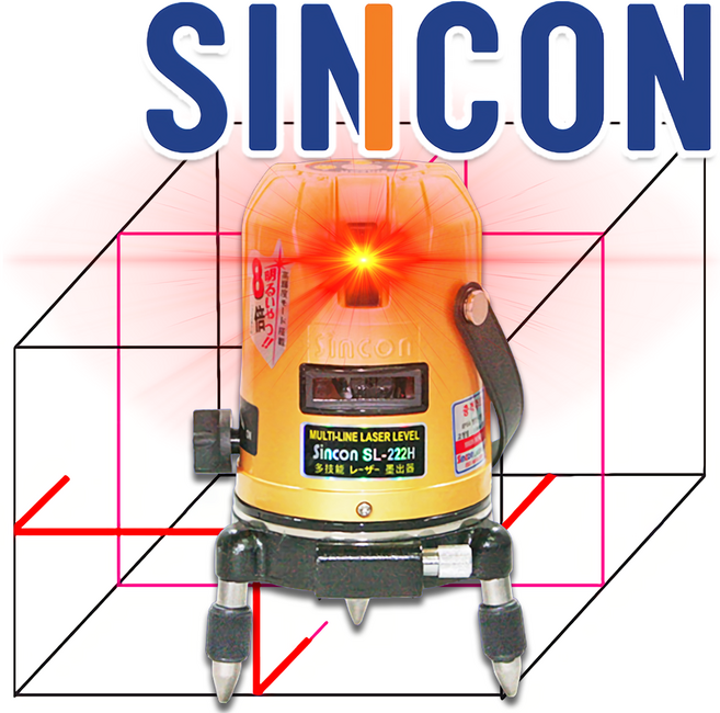 신콘 레드 8배 밝기 레이저 레벨기 측정기 수평계 수평기 SL-222H, 1개