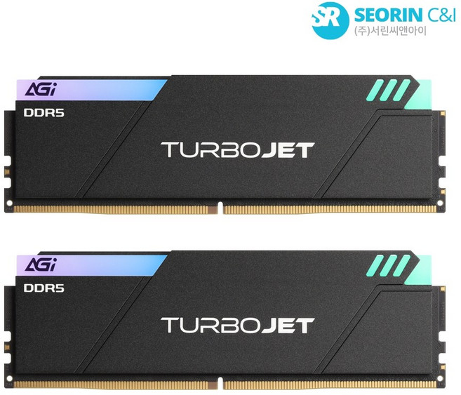 AGI DDR5-6000 CL30 TURBOJET UD858 RGB 블랙 패키지 서린 (32GB(16Gx2)), 1개, 단일