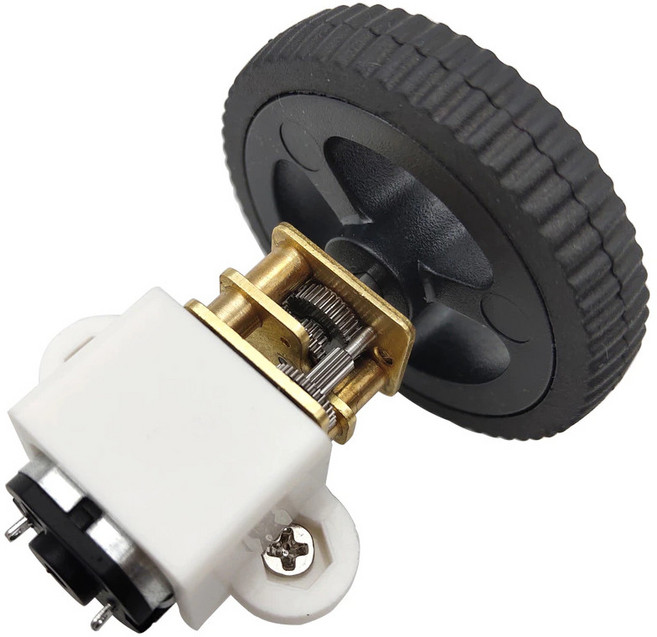 N20 DC 모터 34mm 휠+브라켓 포함 6V/300RPM 미니 기어드 DC모터, 1개